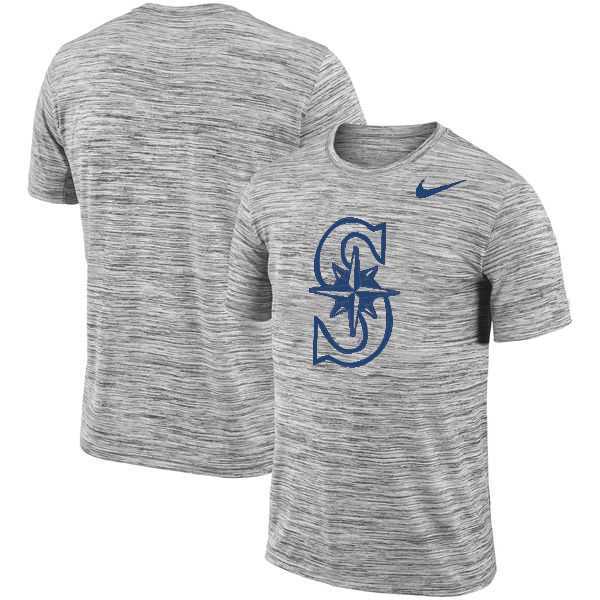Seattle Mariners  Nike Heathered Black Sideline Legend Velocity Travel Performance T-Shirt,We sell and wholesale Seattle Mariners  Nike Heathered Black Sideline Legend Velocity Travel Performance T-Shirt on line form chian!
